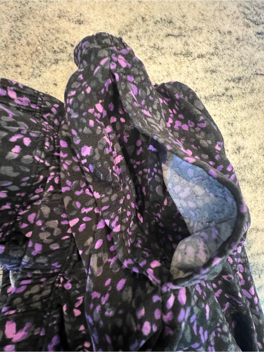 2 Pc Purple💜Printed Pajama Set - Button-Down Top & Pants, Simply Vera - Picture 8 of 14